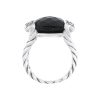 David Yurman Sterling Silver Onyx Chatelaine Ring