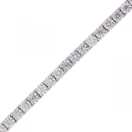 18k White Gold 9.29ctw Round Brilliant Diamond Tennis Bracelet