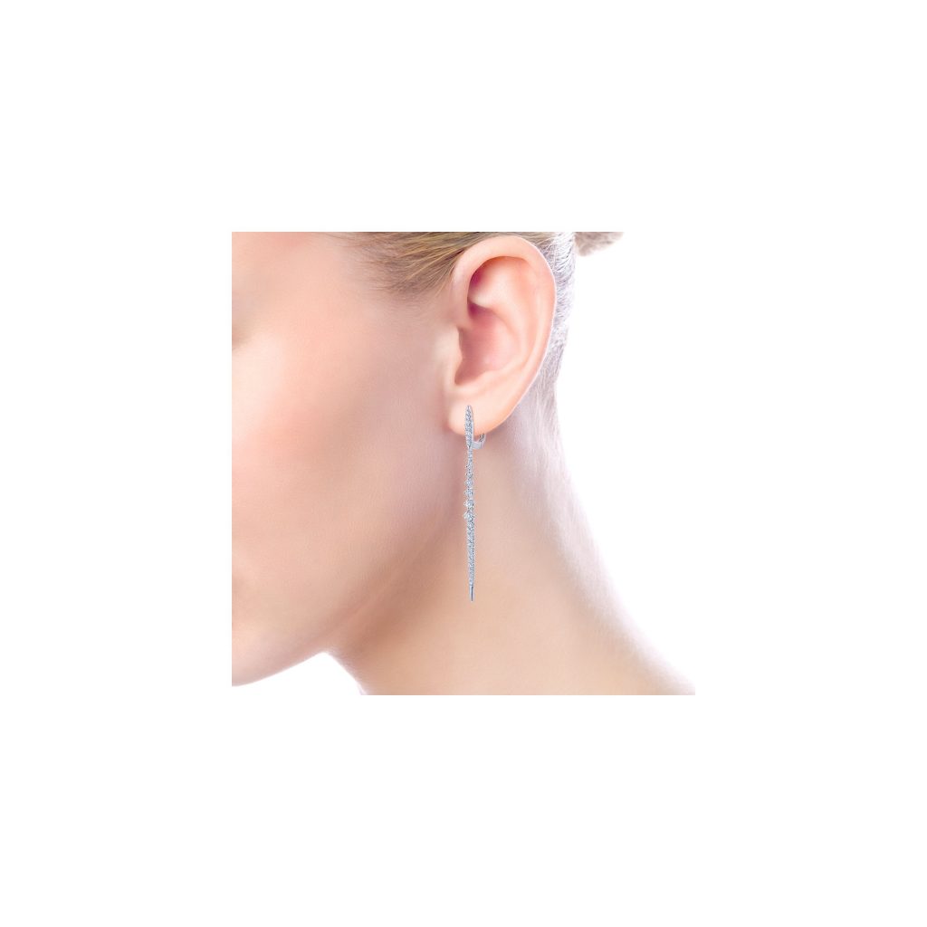 elongated diamond earrings
