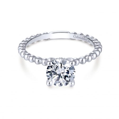 Gabriel & Co. 14k White Gold 0.11ctw Diamond Solitaire Engagement Ring