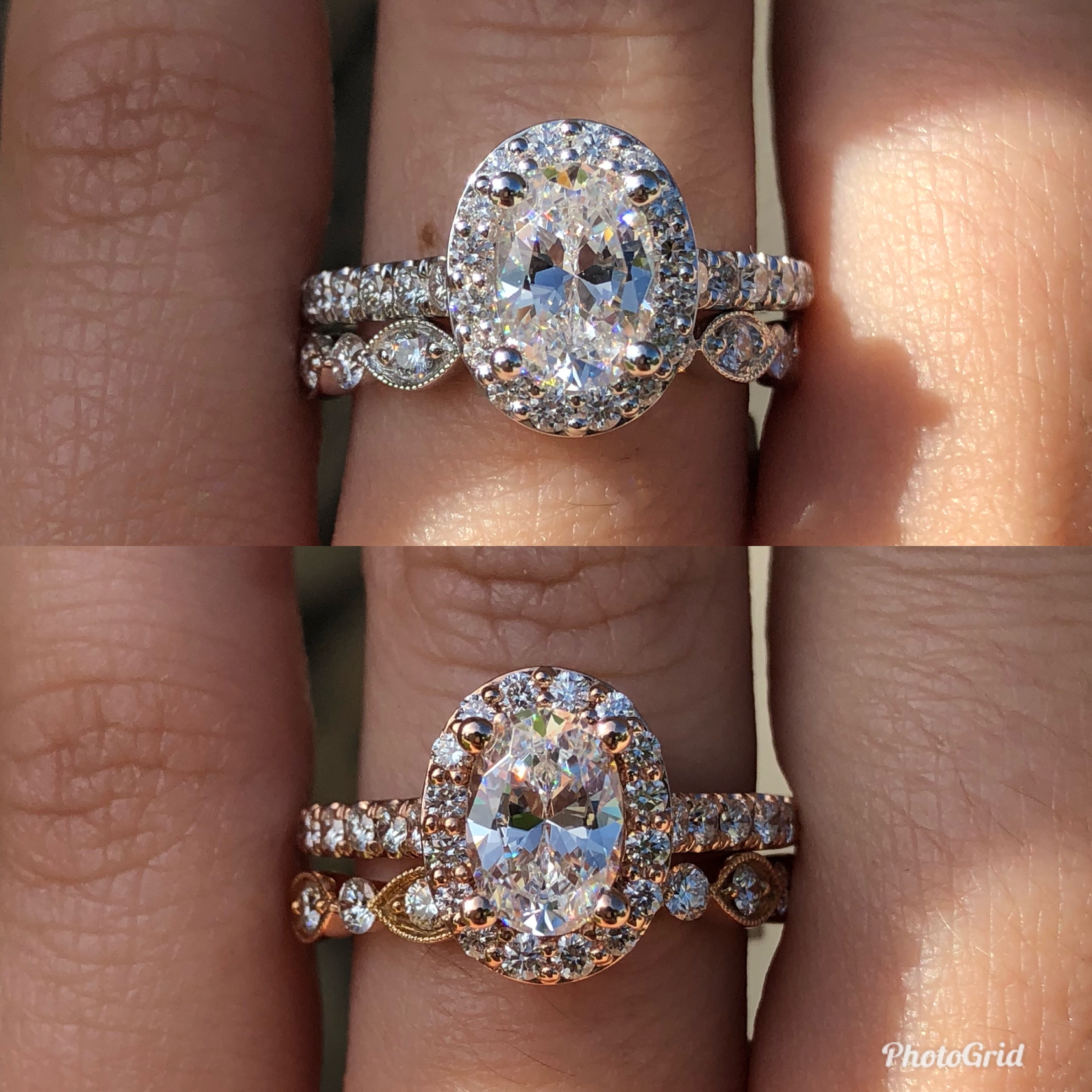 Gabriel & Co. engagement ring feature Diamonds by Raymond Lee