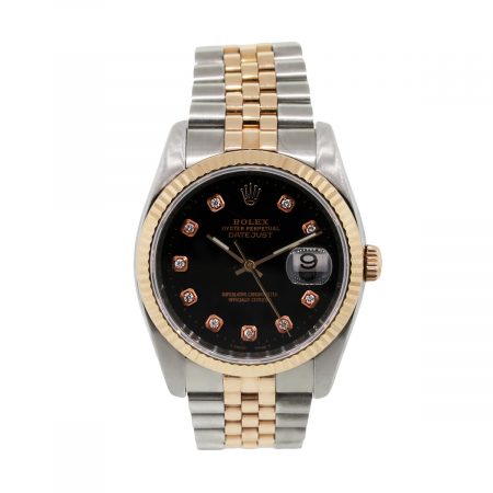 Rolex 116233 Datejust Two Tone Black Dial Jubilee Watch