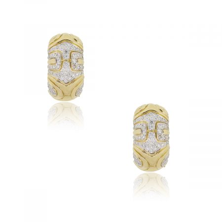 18k Yellow Gold 1.50ctw Diamond Clip On Earrings
