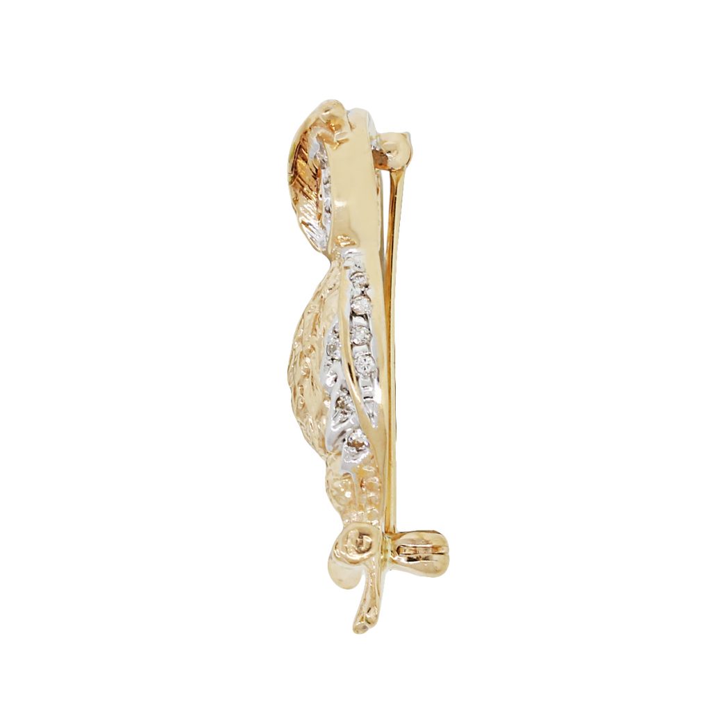 rose gold diamond pin