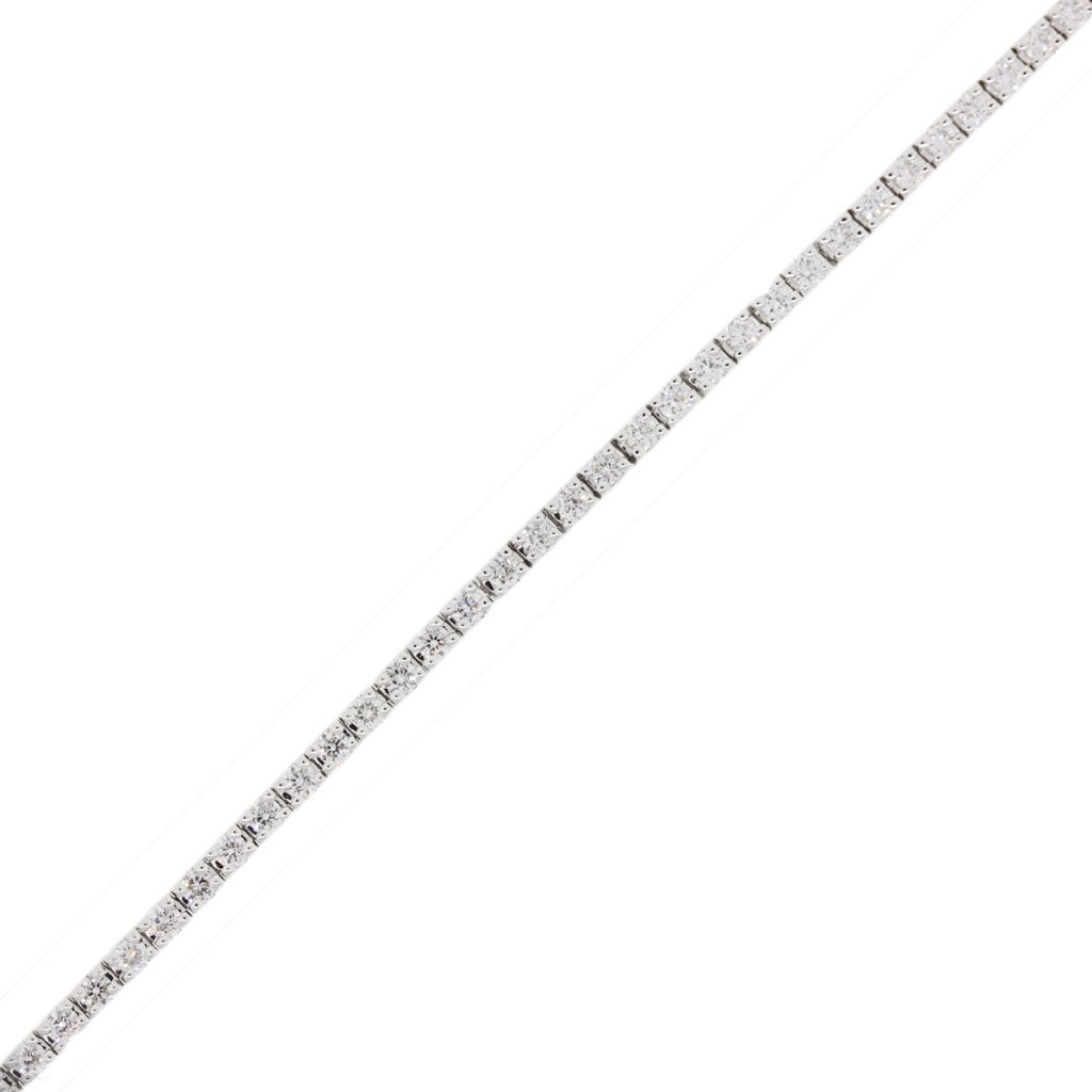 18k White Gold 1.13ctw Diamond Narrow Thin Tennis Bracelet