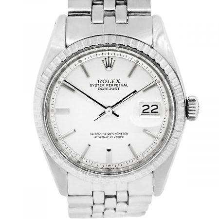 Rolex 1503 Datejust Silver Pie Pan Stick Dial Stainless Steel Watch