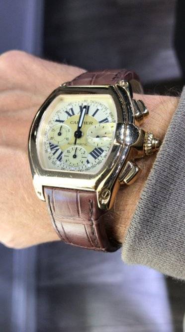 Cartier Roadster Yellow Gold Chronograph W62021Y3