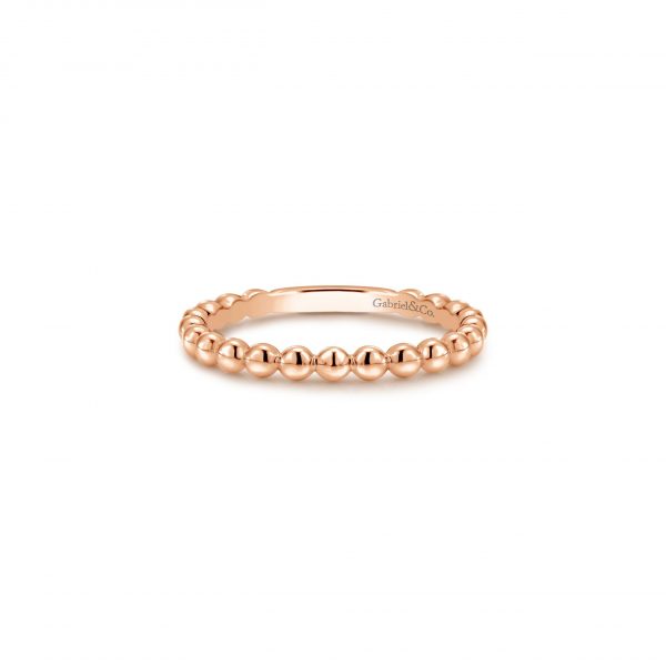 Gabriel & Co. 14K Rose Gold Stackable Ladies Ring