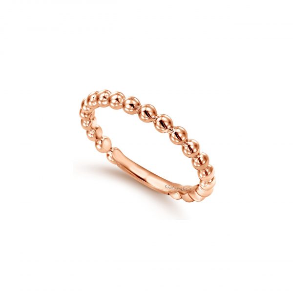 Gabriel & Co. 14K Rose Gold Stackable Ladies Ring