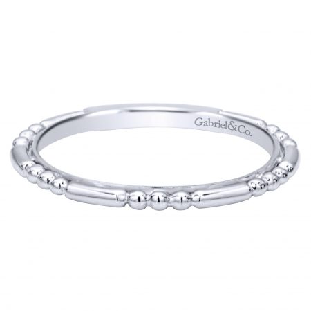 Gabriel & Co. 14k White Gold Stackable Ladies Ring