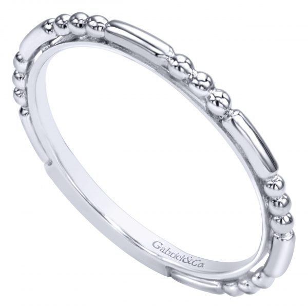 Gabriel & Co. 14k White Gold Stackable Ladies Ring