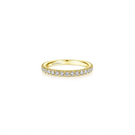 Gabriel & Co. 14k Yellow Gold 0.47ctw Diamond Wedding Band