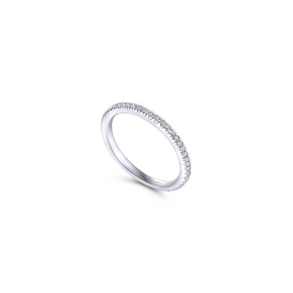 Gabriel & Co. 14k White Gold 0.17ctw Diamond Ladies Wedding Band