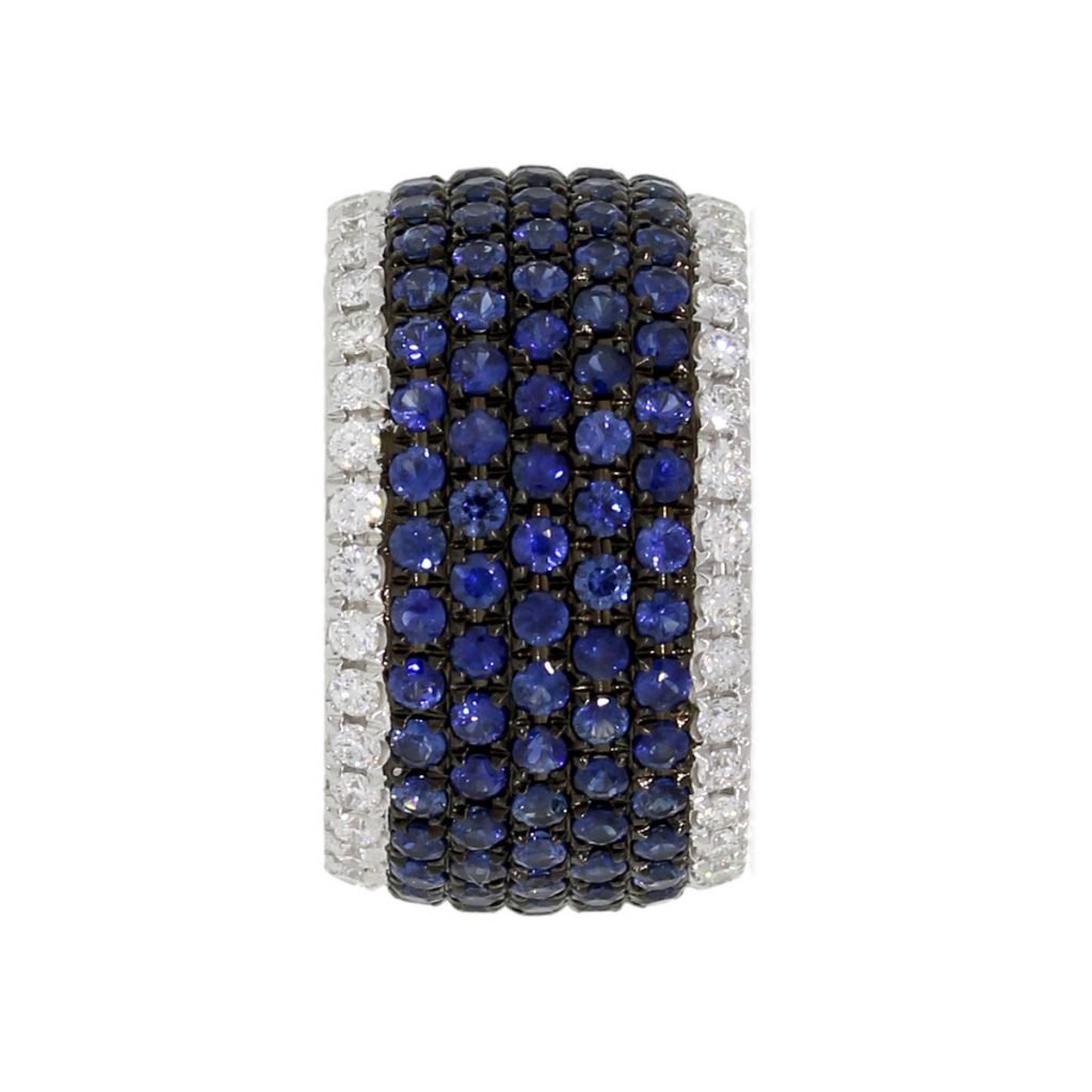wide sapphire band