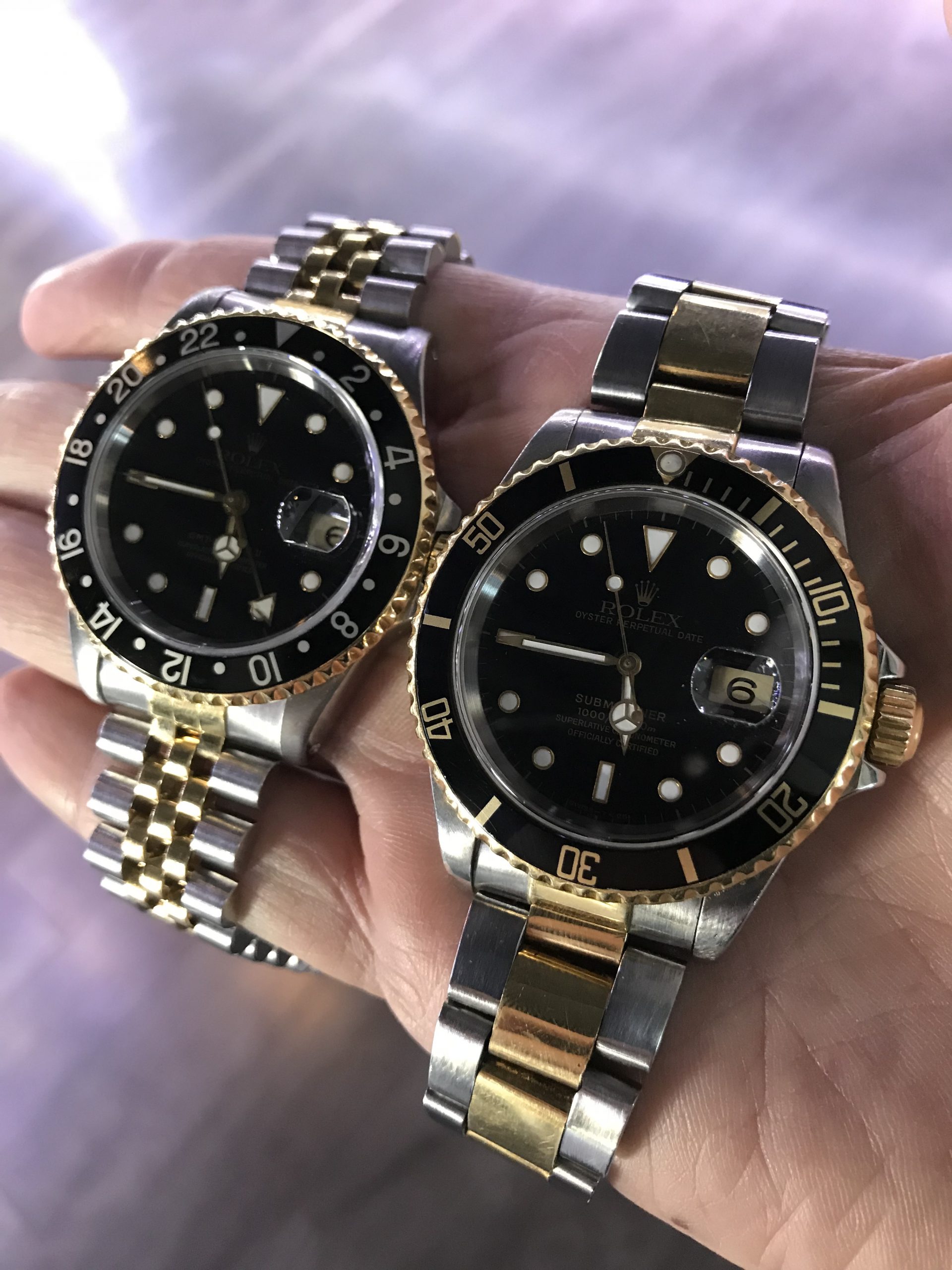 Rolex Two Tone Submariner and Rolex GMT