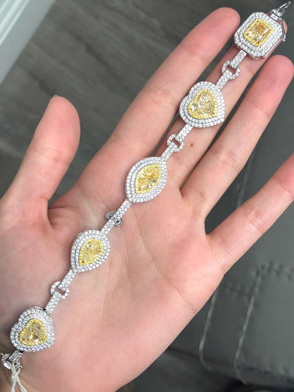 pear shaped diamond bracelet