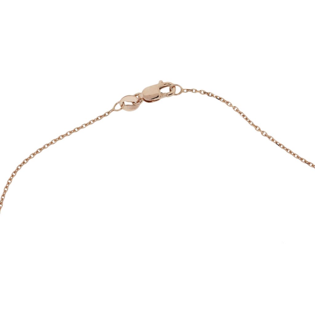 rose gold necklace with diamonds
