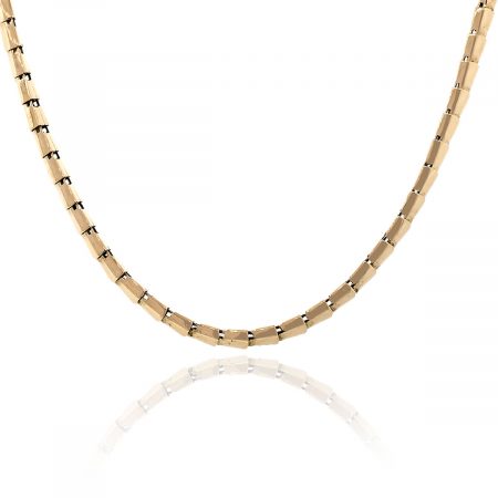 18k Rose Gold 16" Link Men's Chain Necklace