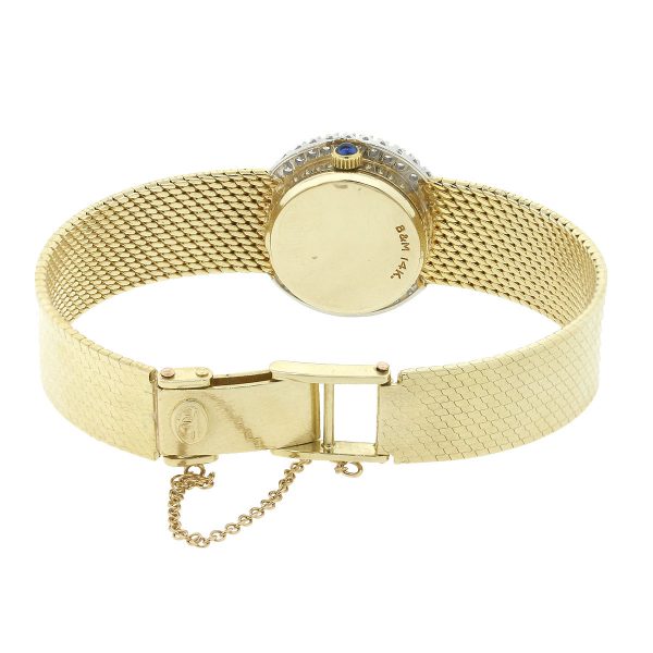 Baume & Mercier 14k Yellow Gold & Diamond Bezel Vintage Ladies Watch