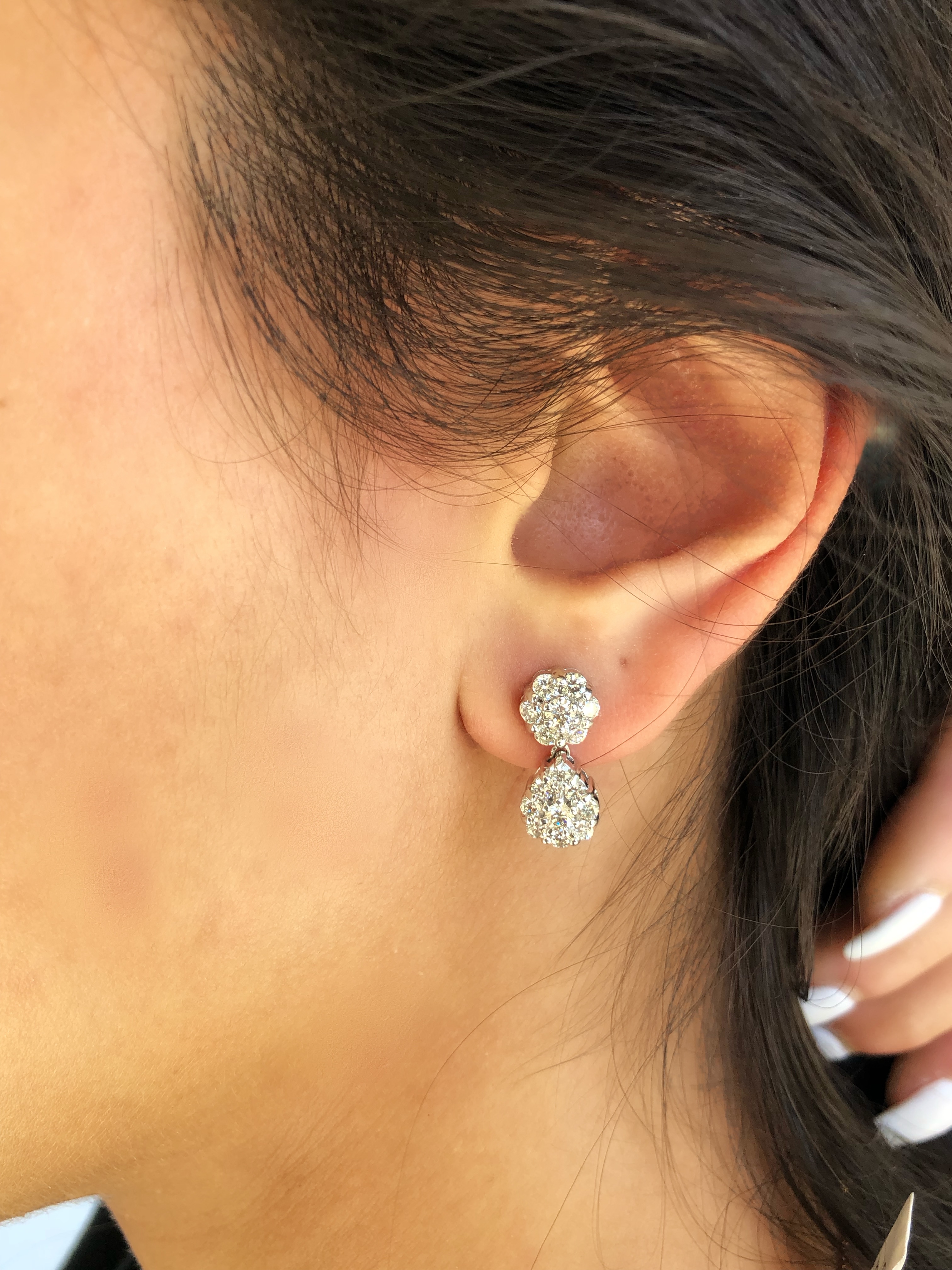 diamond drop earrings for a florida wedding 