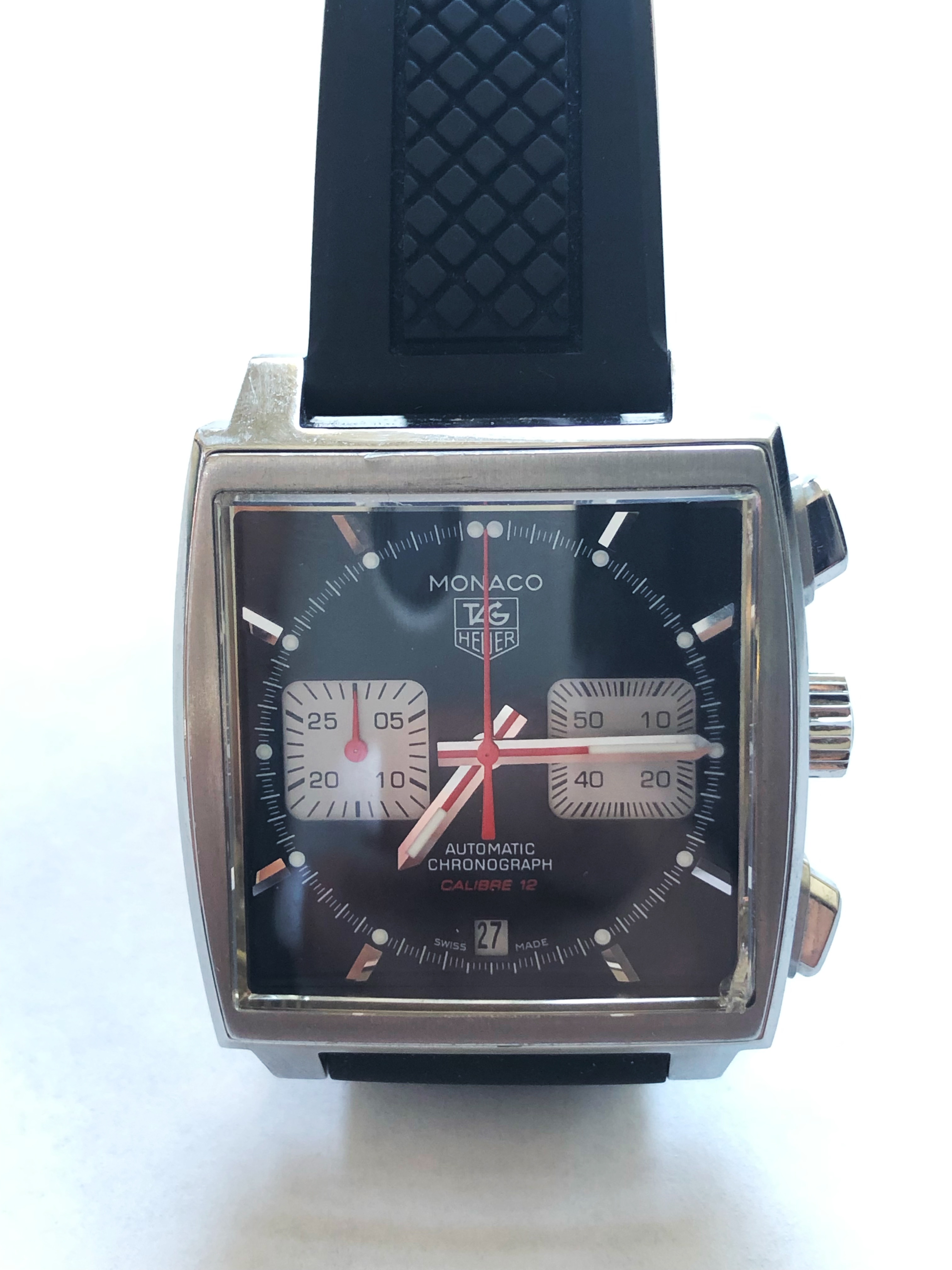 Tag heuer shop monaco rubber strap