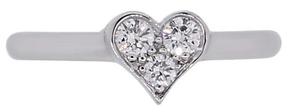 victorian style heart shape ring