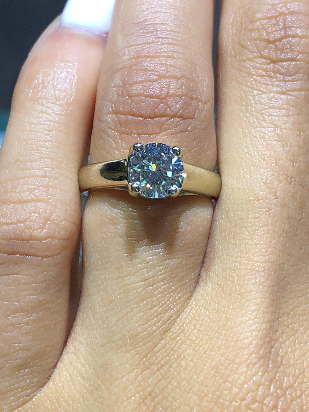 vintage minimalist engagement ring
