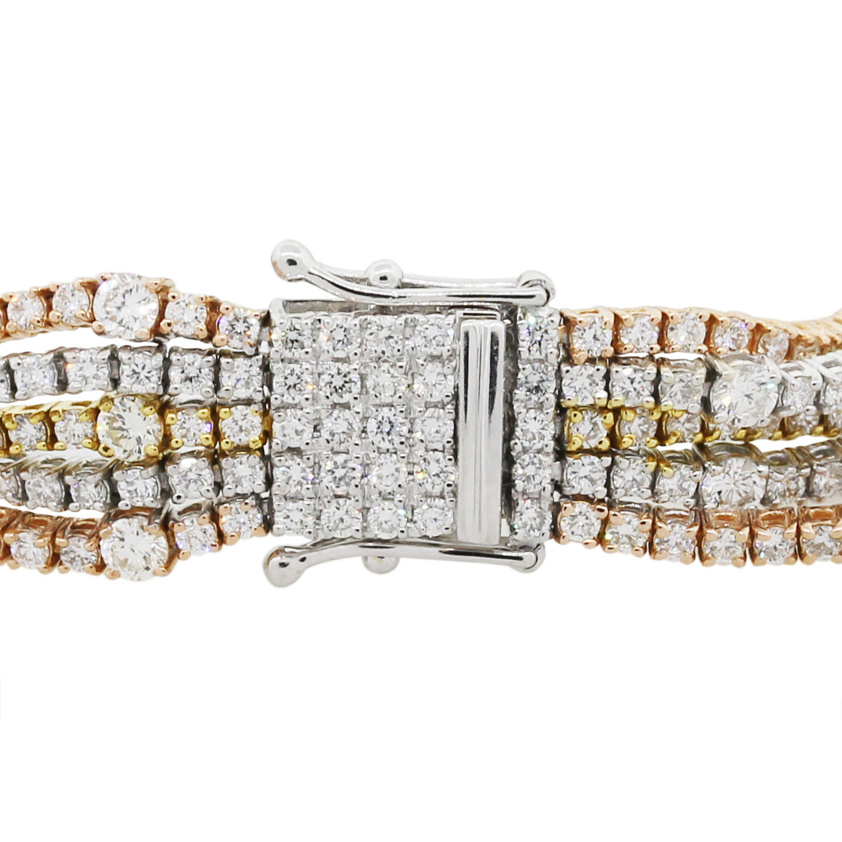 5 Row Asscher Cut Diamond Bracelet – Wachler Diamonds