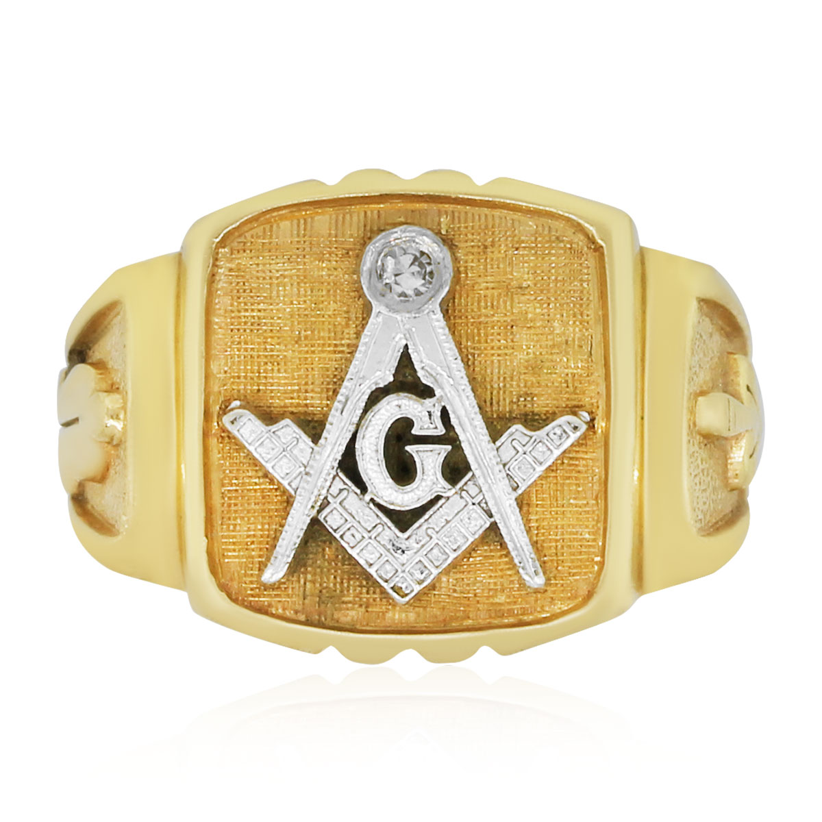 Old European Diamond Masonic Ring c1931 – Pippin Vintage Jewelry