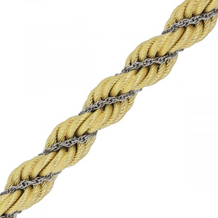 Two tone cable bracelet