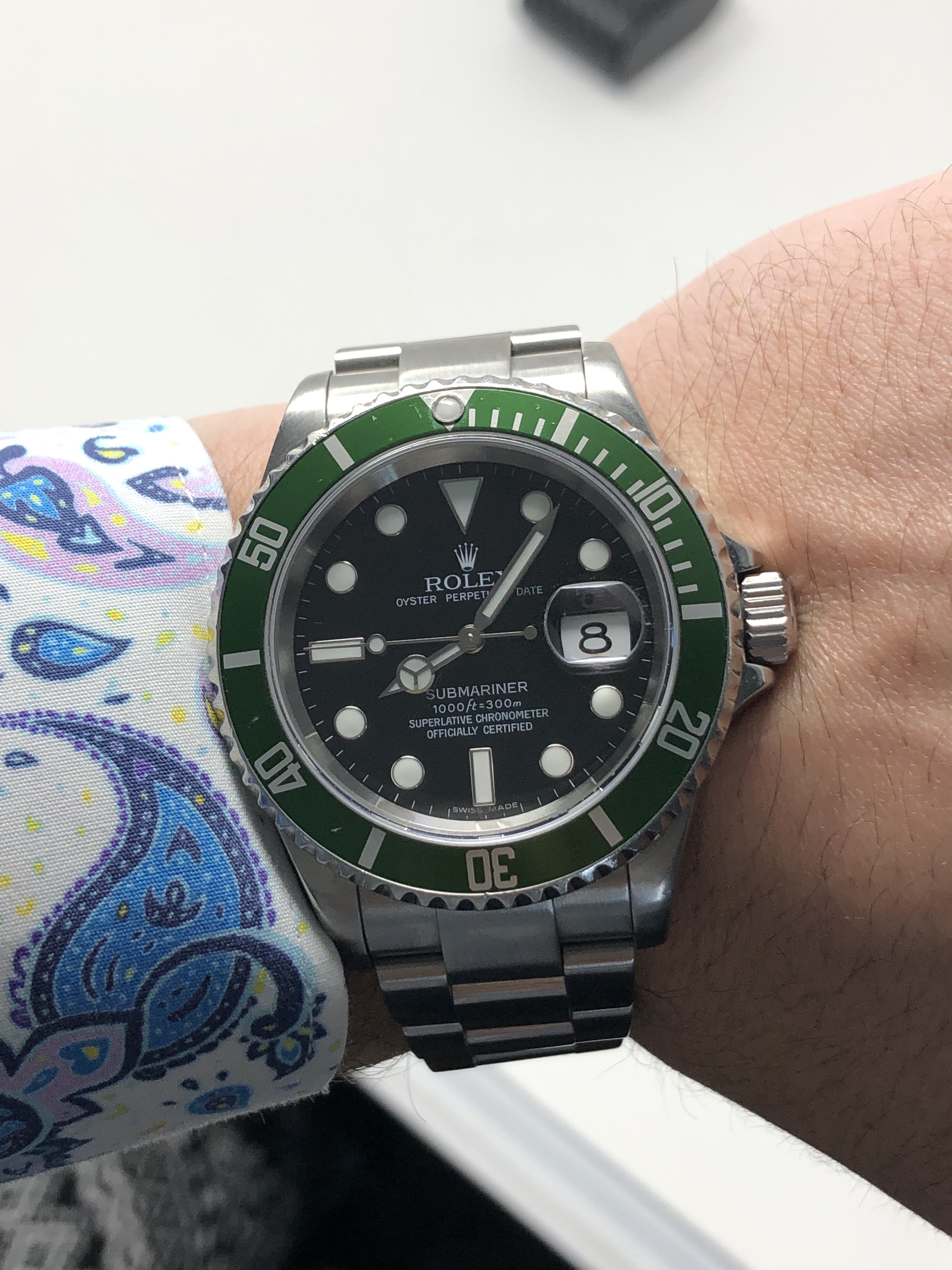 Rolex Submariner 16613 green the kermit