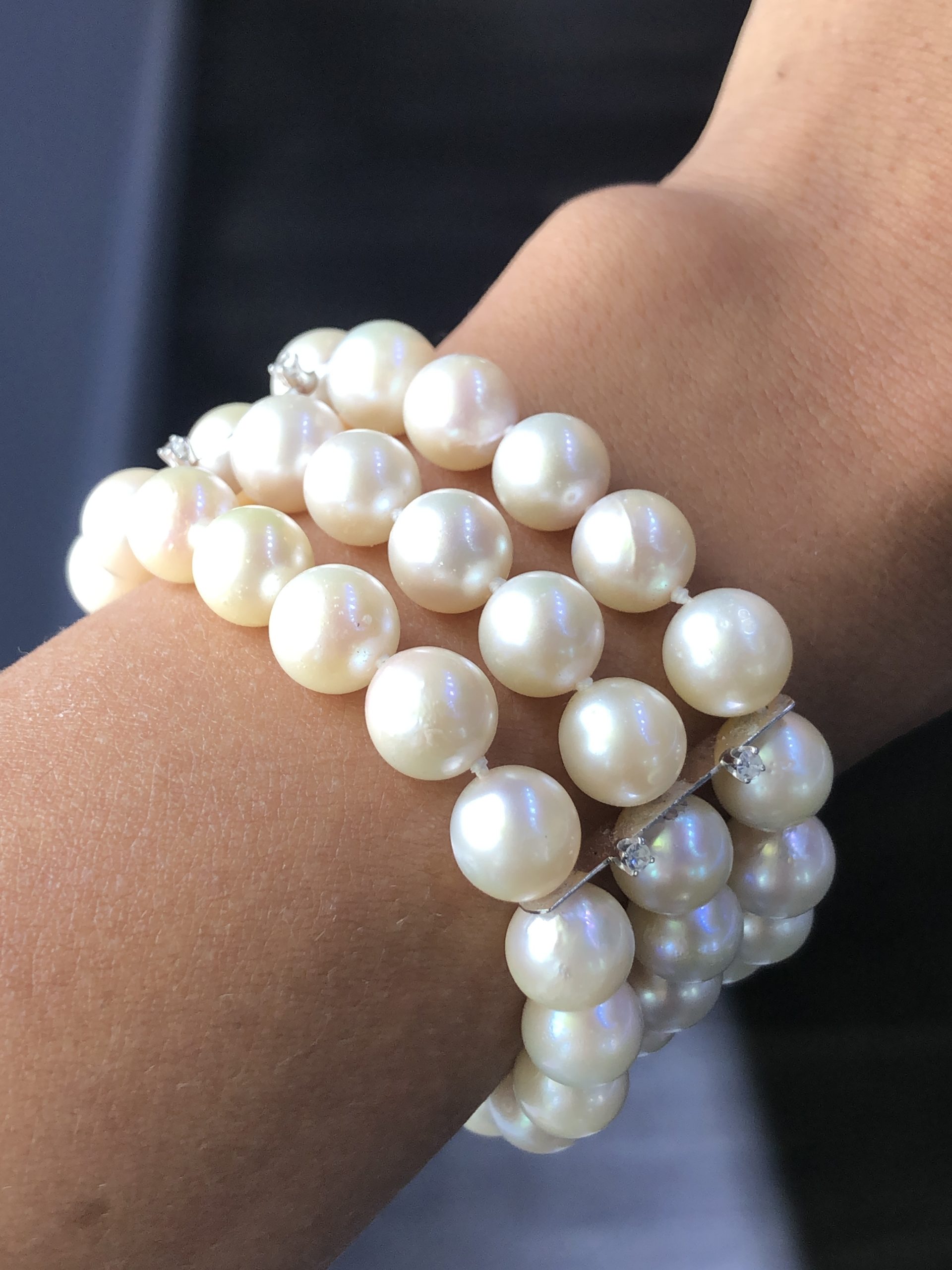 romantic wedding bracelet pearls