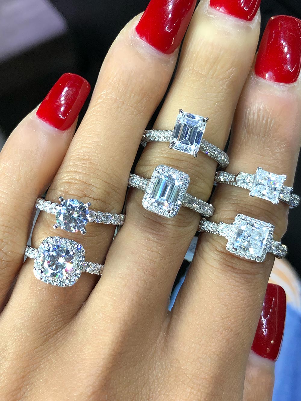 cheap halo engagement rings