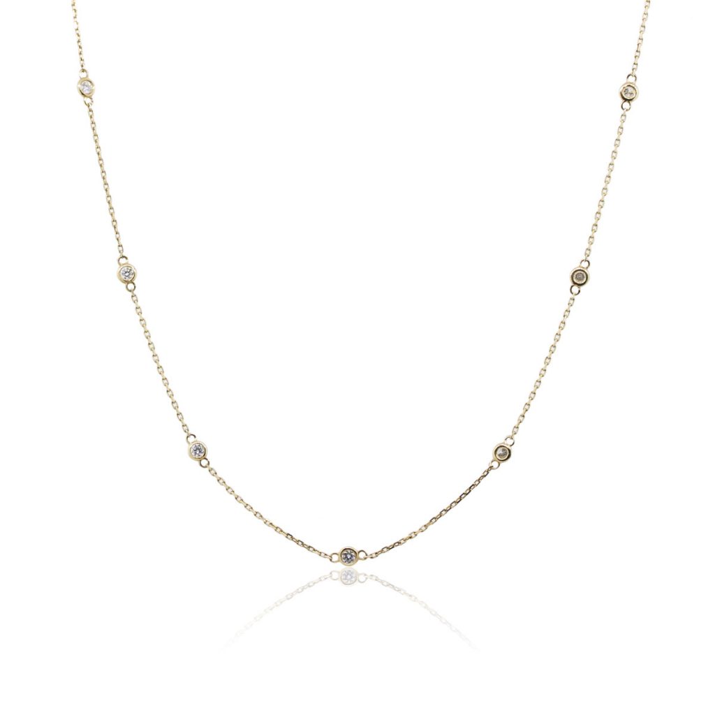 14k Yellow Gold 0.60ctw Diamonds by The Yard Necklace