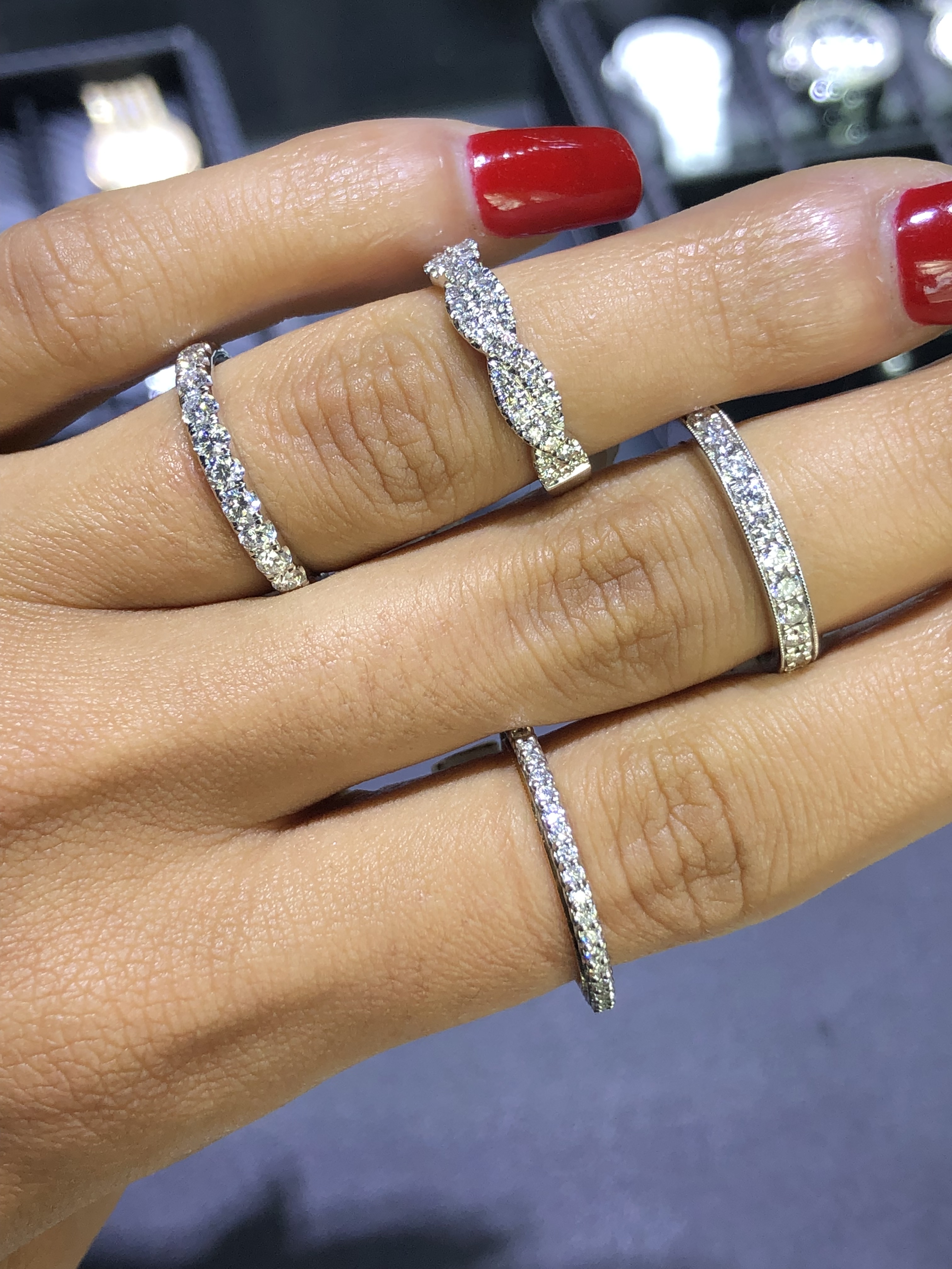 diamond bands from henri daussi and gabriel & co.