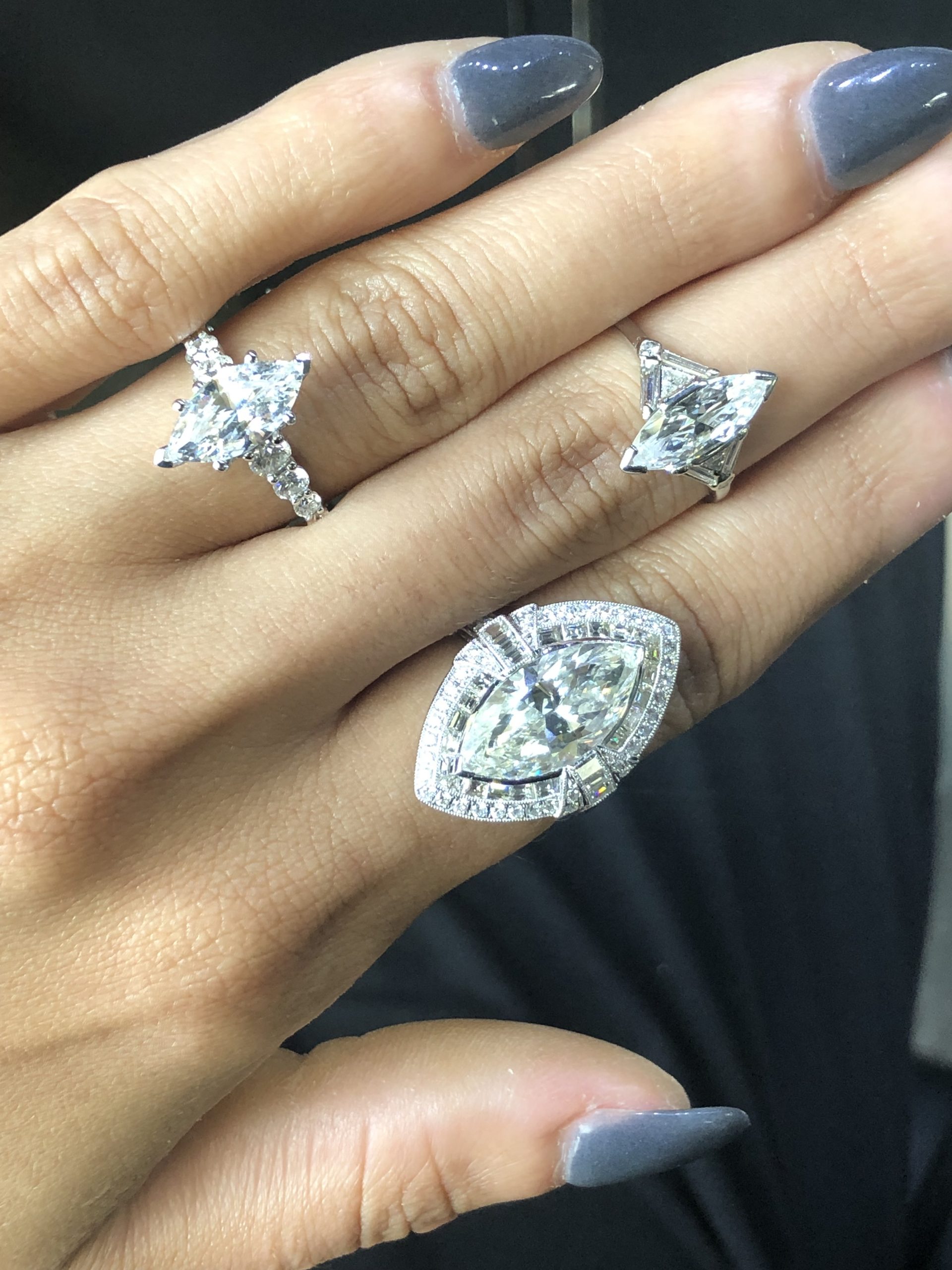 Marquise diamond engagement rings