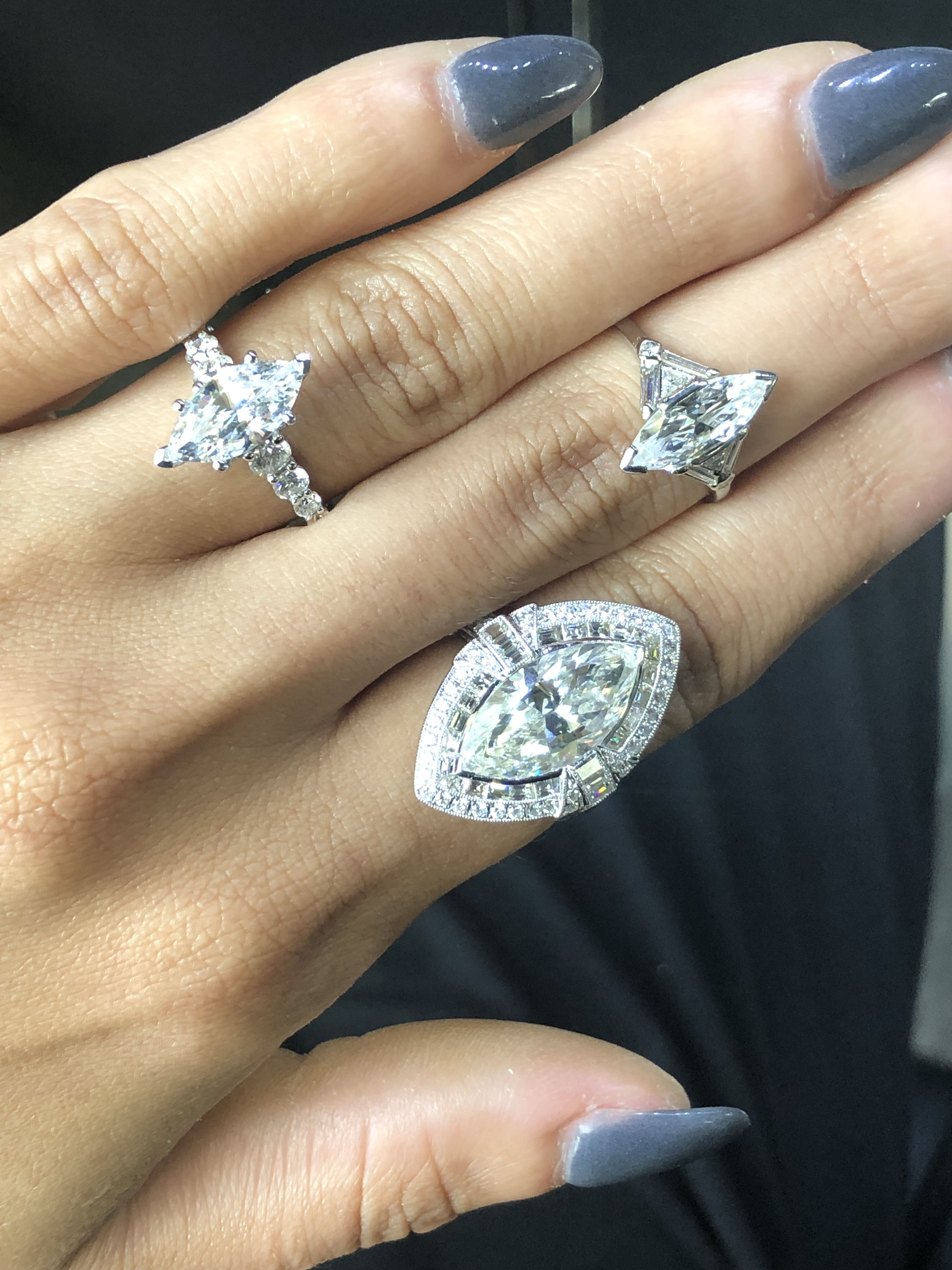 Marquise diamond engagement rings