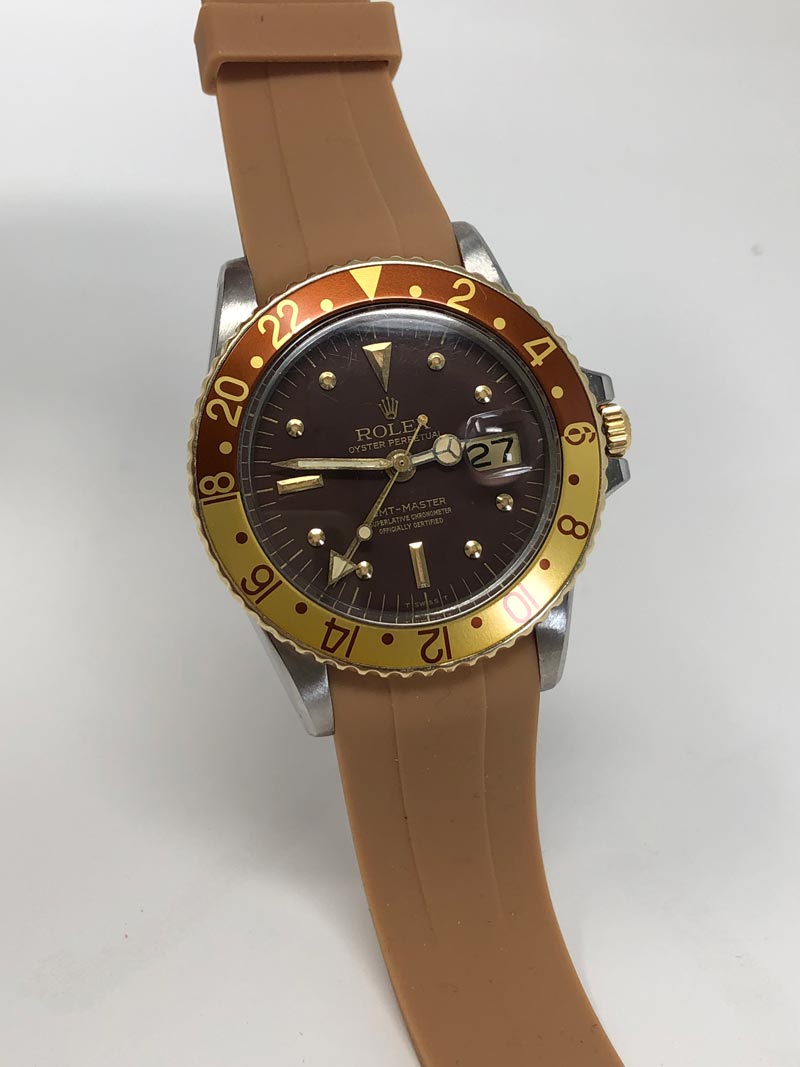 Rolex gmt root beer rubber strap