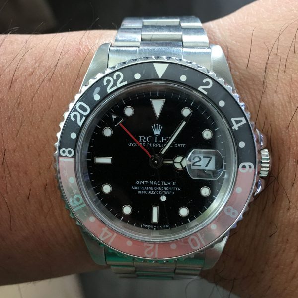 Rolex 16710 GMT Stainless Steel "Coke" Bezel Men's Watch