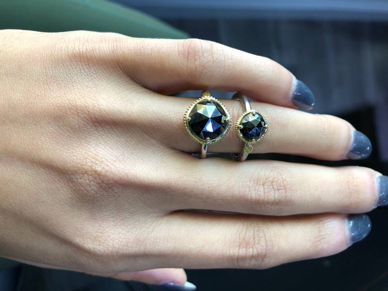 beautiful black engagement rings