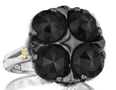 black stone engagement ring gemstones