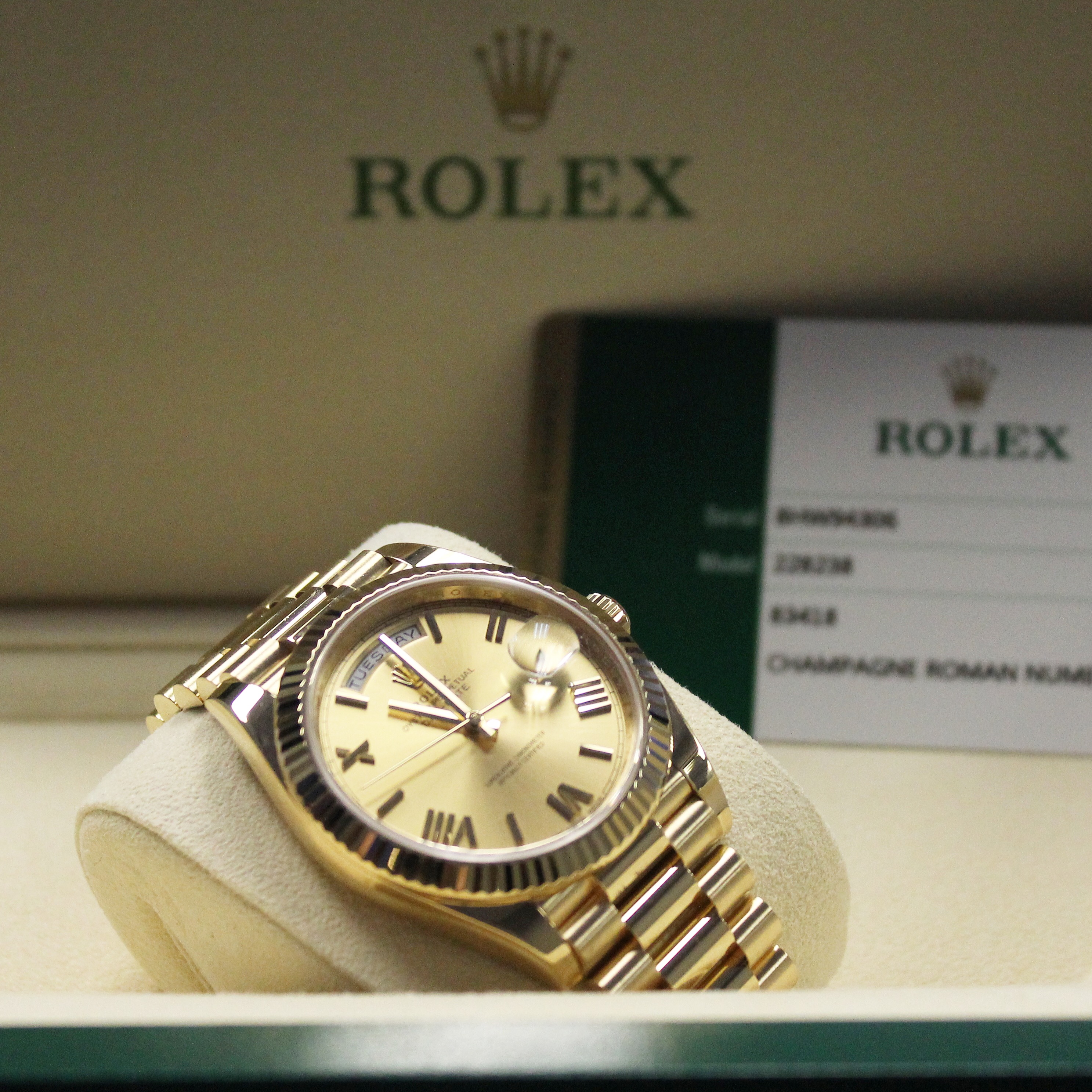 luxury watch vs smartwatch presidential rolex yellow gold in box