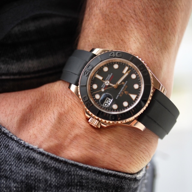 luxury watch vs smartwatch rolex yachtmaster on wrist
