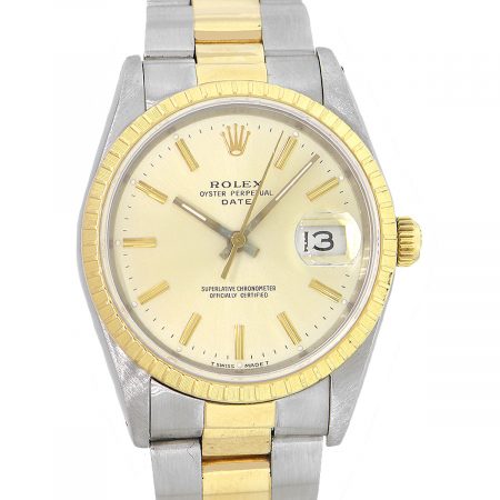 Rolex 15223 Date Two Tone Champagne Dial Watch