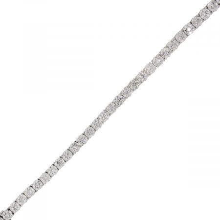 14k White Gold 6ctw Illusion Set Diamond Bracelet