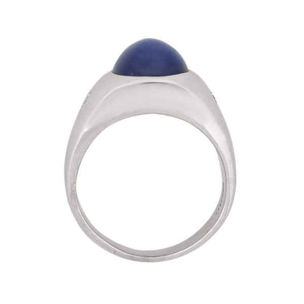 white gold synthetic stone ring