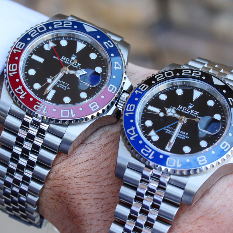 New Rolex Batman vs Pepsi Comparison 126710BLNR vs 126710BLRO