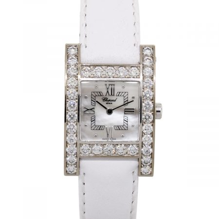 Chopard 445/1 Your Hour 18k White Gold Diamond Bezel Watch