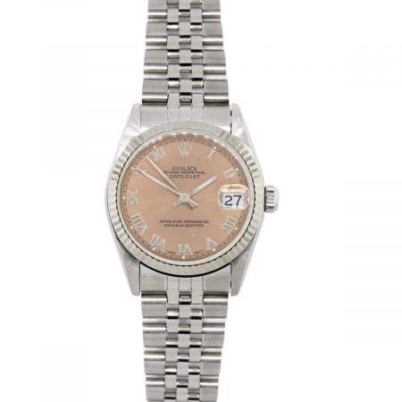 Rolex 68274 Datejust 31mm Salmon Roman Dial Stainless Steel Ladies Watch