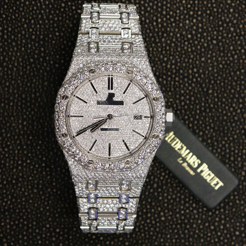 Audemars Piguet 15400ST Royal Oak Iced Out – Luxury Watches USA